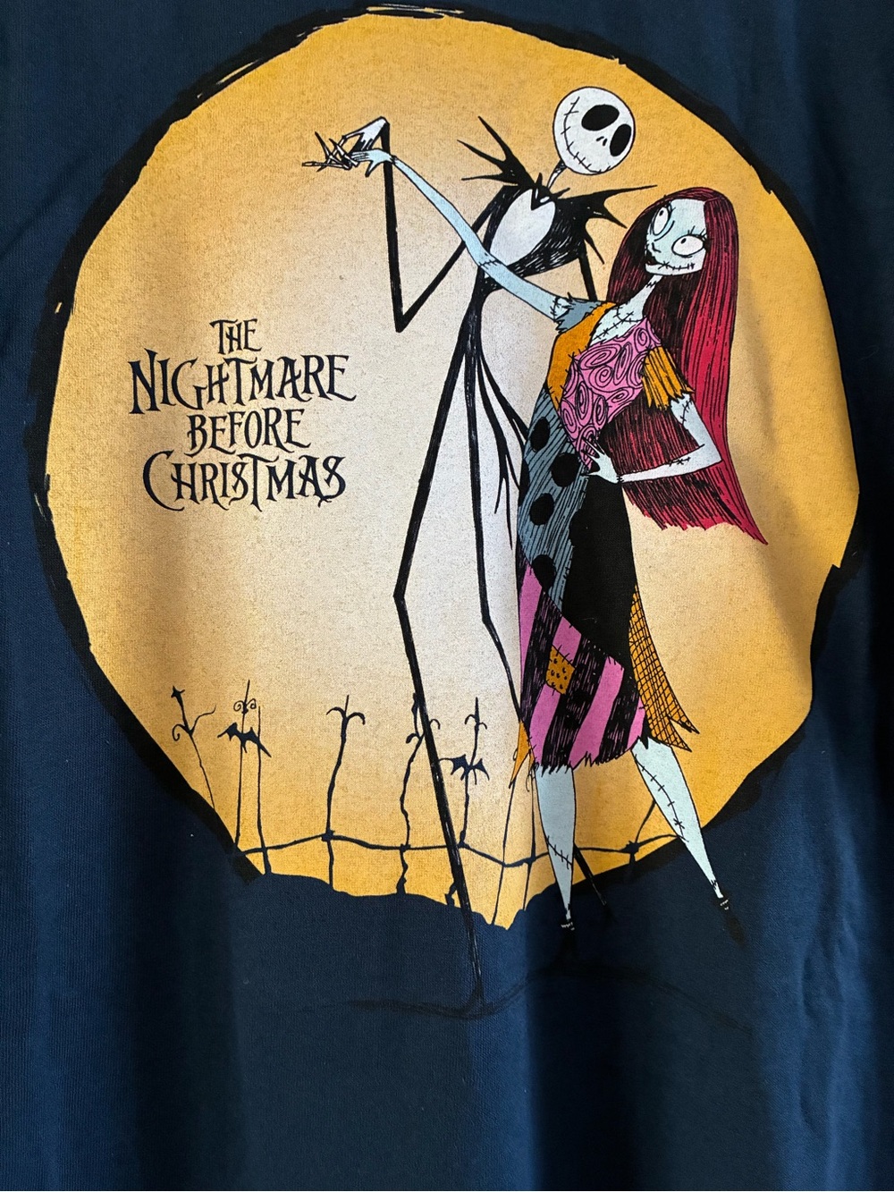 The Nightmare Before Christmas Men/Unisex Navy Graphic Tee